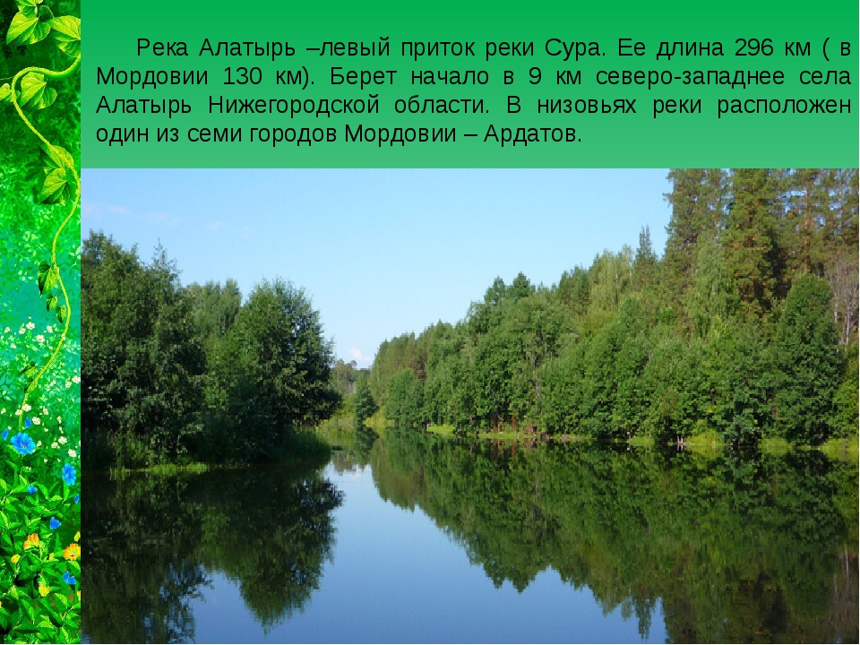 Река Алатырь в Мордовии. Притоки Суры. Водные объекты Республики Мордовия. Реки Мордовии названия.