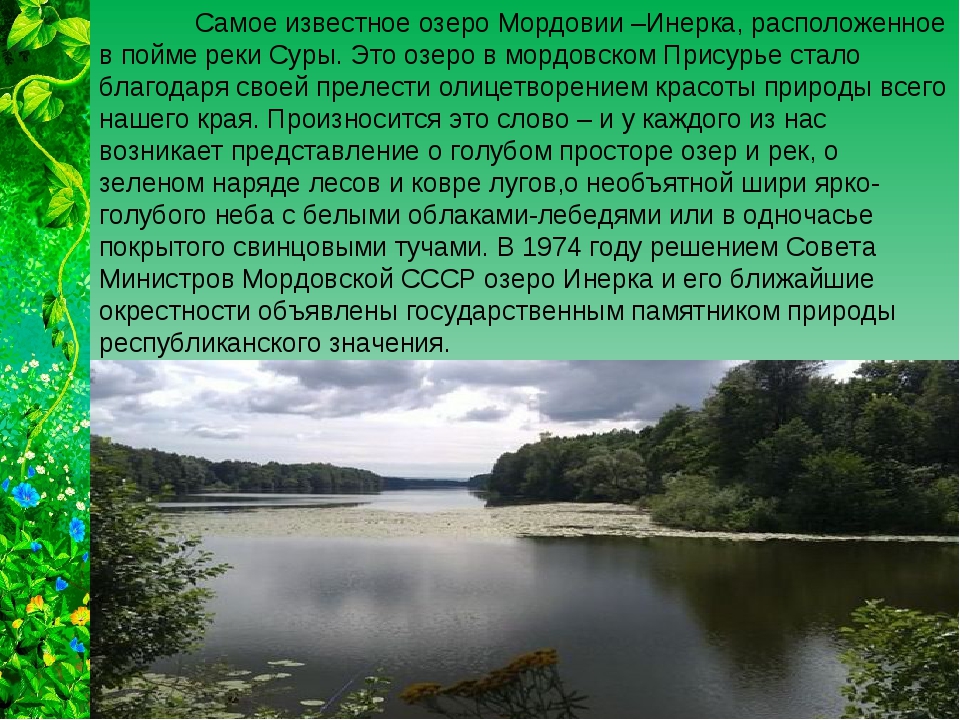 Водные объекты мордовии. Река Инерка в Мордовии. Реки и озера Мордовии презентация. Реки Мордовии презентация. Растения и животные реки Суры.