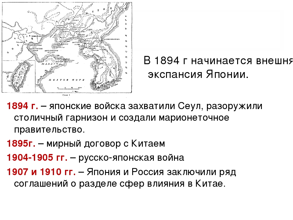 Презентация китай и япония в 19 веке. Внешняя экспансия Японии. Территориальная экспансия Японии. Усиление Японии и начало ее экспансии в Восточной Азии. Экспансия Японии в начале 20 века.