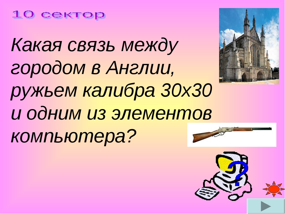 Какая связь между городом англии ружьем калибра 30х30 и одним из элементов компьютера