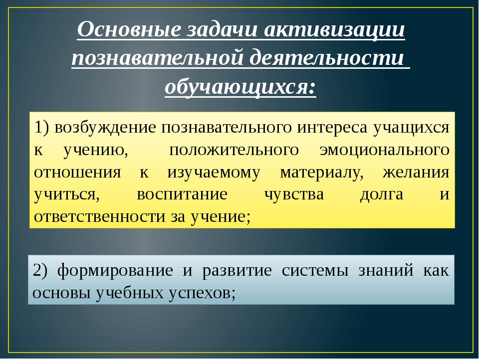 Отношение учащихся к учению. Активизация познавательной деятельности.