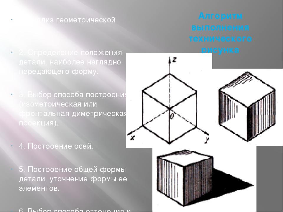 Технология выполнения технического рисунка