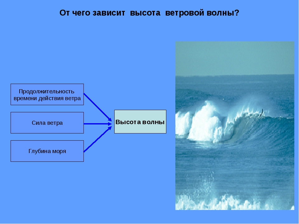 Направление ветровых течений. Элементы ветровых волн. Классификация морских волн. Движение волны в океане. Волна и ее части.