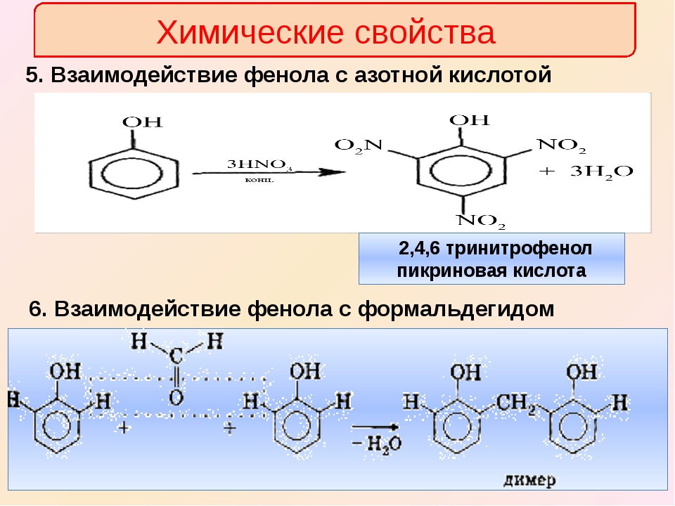 Взаимодействие с формальдегидом. Фенол плюс азотная кислота. Фенол плюс концентрированная азотная кислота. Фенол плюс формальдегид. Взаимодействие фенола с азотной кислотой.