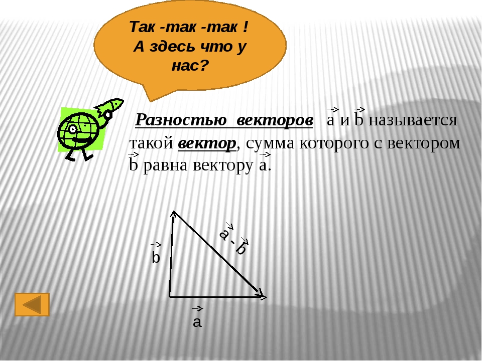 Сложение и вычитание векторов 10 класс презентация атанасян